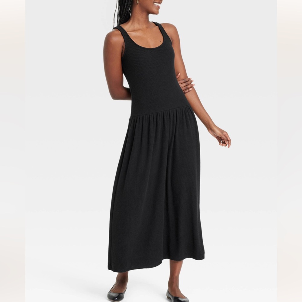 NWT Universal Thread Drop Waist Knit Midi Slip Dress sz Small